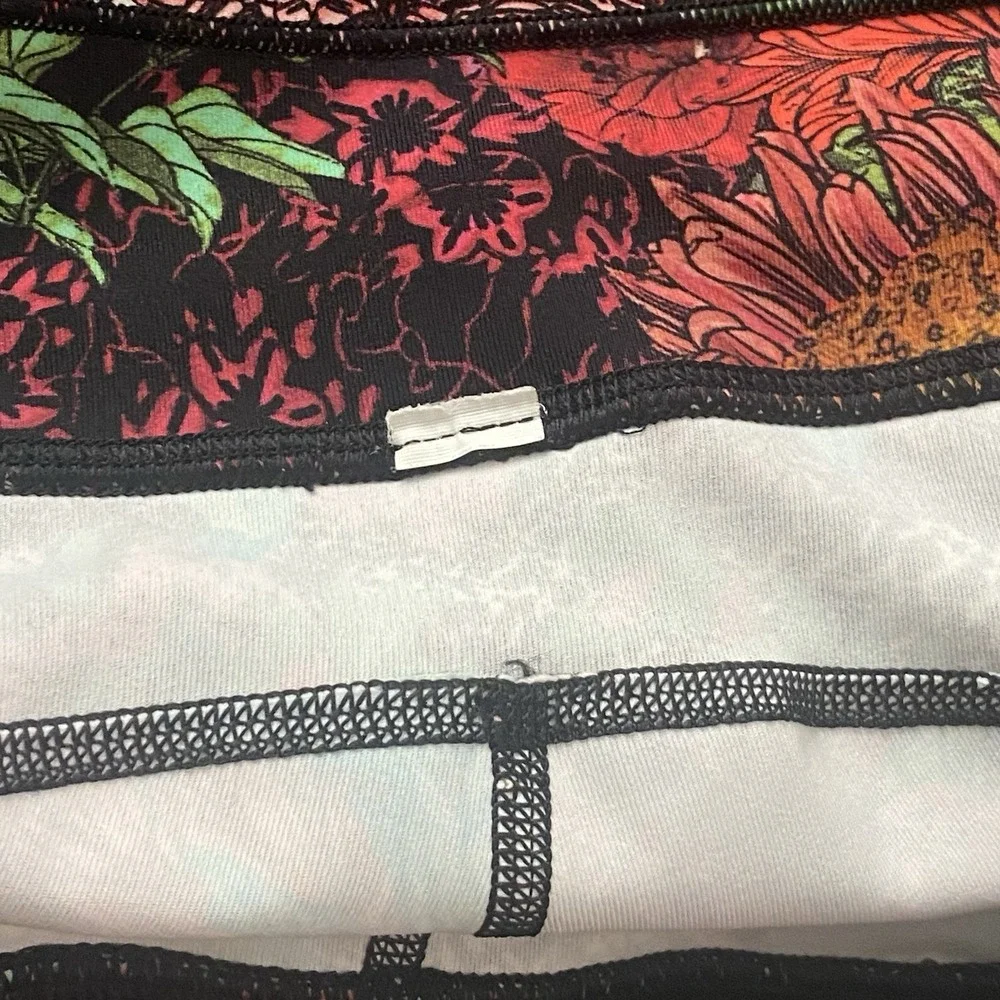 Lululemon Wunder Under Crop Leggings Womens 10 Multicolor Floral Zen Garden Boho
